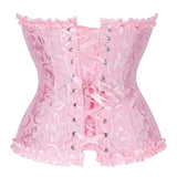 Women's Pretty Overbust Corset Bustier - Black - 819 / Front Clip / Corset - 7XL - Polyester - image 29