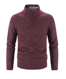 Men's Warm Fleece Thick Turtleneck - Blue - Sweater - Asian M - Polyester - image 16