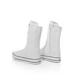 Women's Men's Canvas Mid-Calf Sneakers - White - Increase Heel - 43 B - Canvas - image 10