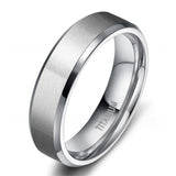 Men's Women's Titanium Wedding Bands - Silver - 2 - 6mm - Ring - 4 - Titanium - image 4