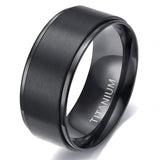Men's Women's Titanium Engagement Ring - Black - 6mm - Wedding Ring - 4 - Tungsten Carbide - image 4