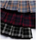 Women's Harajuku Preppy Plaid Mini Skirts - Grey - 8710-ZQ - Plaid Mini Skirt - XXXL - Polyester - image 15