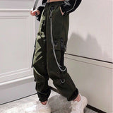 Women's Retro Streetwear Cargo Pants - Black - 1 / Cargo Pants - 5XL - Polyester - image 27