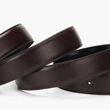 Men's Luxury Leather Belt Reversible Buckle - Yellow/Brown/Black - 1 / Men's Belt - 130cm - Genuine Leather - image 10