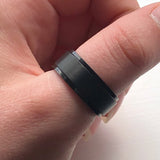 Men's Women's Fidget Spinner Rings - Black/Silver - 1 / 8mm / KAR097 - 6 - Titanium - image 12