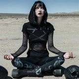 Women's Dark Grunge Gothic Punk Legging - Black - 1 / B230-1140 / Leggings - XL - Polyester - image 2