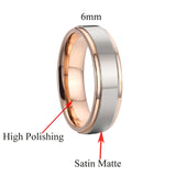Men's Women's Titanium Wedding Rings - Gold/Silver - 5 - PV1818R - 6mm - Ring - 5 - Titanium - image 8