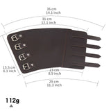 Unisex Leather Gauntlet Bracelets - Black - Gauntlet Bracelet - Medium - PU Leather - image 5