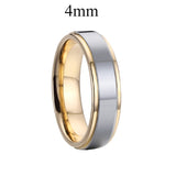Men's Women's Titanium Wedding Rings - Gold/Silver - 1 - TC088 - 4mm - Ring - 5 - Titanium - image 11