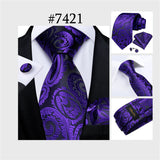 Men's 3 Pcs Paisley Wedding Tie Sets - MJ-7710 - One Size - Silk/Polyester - image 18