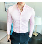 Funki Buys | Shirts | Men's Slim Fit British Style Dress Shirt 7XL