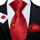 Funki Buys | Neckties | Men's 3 Pcs Paisley Wedding Tie Sets
