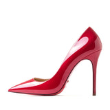 Women's Red Bottom High Heeled Pumps - Green - 1 / Patent / 12cm - 43 B - Genuine Patent Leather - image 26