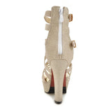 Women's Platform Gladiator Glitter Sandals - Silver - Gladiator Sandals - 48 B - PU Leather - image 5