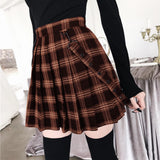 Women's Gothic Suspender Mini Skirt Plaid - Wine Red - Mini Skirt - 5XL - Polyester - image 11