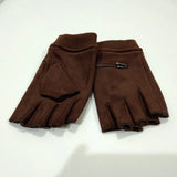 Men's Half Finger Leather Punk Gloves - Black - 1 - Gloves - Adjustable - PU Leather/Polyester - image 7