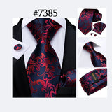 Men's 3 Pcs Paisley Wedding Tie Sets - MJ-7710 - One Size - Silk/Polyester - image 37