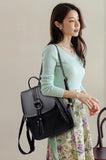 Backpacks Women's Quality Backpack Bag - Black - Backpack Handbag - Medium - PU Leather - image 8