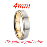 Men's Women's Titanium Wedding Rings - Gold/Silver - 3 - PV1818Y - 4mm - Ring - 5 - Titanium - image 10