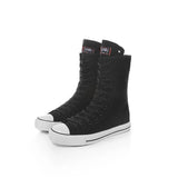 Women's Men's Canvas Mid-Calf Sneakers - White - Increase Heel - 43 B - Canvas - image 31
