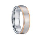 Men's Women's Titanium Wedding Rings - Rose Gold/Silver - 6 - GI001R - Ring - 5 - Titanium - image 15