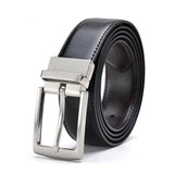 Men's Luxury Leather Belt Reversible Buckle - Dark Brown/Black - 2 / Men's Belt - 130cm - Genuine Leather - image 2