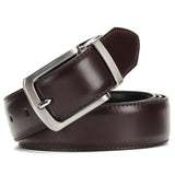 Men's Luxury Leather Belt Reversible Buckle - Yellow/Brown/Black - 1 / Men's Belt - 130cm - Genuine Leather - image 23