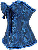 Women's Pretty Overbust Corset Bustier - Black - 819 / Front Clip / Corset - 7XL - Polyester - image 18
