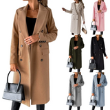 Funki Buys | Jackets | Women's Double Breasted Long Overcoat