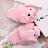 Women's Pink Pig Winter Soft Slippers - Pink - Pig Slippers - 9 B - Plush - image 6