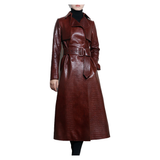 Women's Aligator Print Faux Leather Coat - Alligator Pattern - Black - 7XL - PU leather - image 5