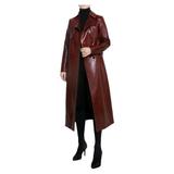 Women's Aligator Print Faux Leather Coat - Alligator Pattern - Black - 7XL - PU leather - image 2