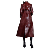 Women's Aligator Print Faux Leather Coat - Alligator Pattern - Black - 7XL - PU leather - image 4