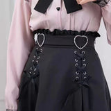 Women's High Waist Harajuku Mini Skirt - Black - Skirt - 4XL - Polyester - image 7