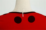 Women's Retro Swing Polka Dot Dresses - Black - Swing Dress - XXL - Polyester - image 12