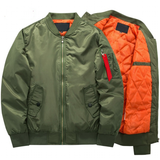 Men's Comfortable Aviator Bomber Jacket - Green 1 - Thick Lined Bomber Jacket - 8XL - Polyester - image 4