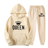 Women's Thickened Hooded Sweat Suit - Pink - 3XL - Polyester - image 3