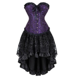 Women's Victorian Gothic Corset Skirt Set - Purple - 1 / Corset Skirt Set - 6XL - Polyester - image 16