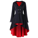 Women's Vintage Gothic Jacket Dress - Black/Red - 1 / Jacket Dress - 5XL - Polyester - image 2
