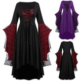 Women's Long Medieval Cosplay Dress - Red - A / Dress - 5XL - Polyester - image 9