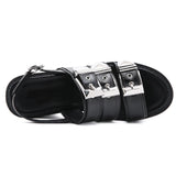 Women's Chunky Gladiator Sandals - Black - Platform Sandals - 43 B - PU Leather - image 6
