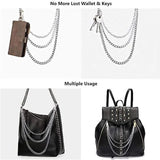 Men's Women's Trouser Key Chains - Silver - 1 / Style A / Key Wallet Chain - Medium - Alloy - image 5