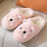 Women's Cute Cozy Cartoon Cat Slippers - Black - Cat Slippers - 46-47 - Plush - image 14