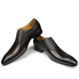 Men's Luxury Leather Brogue Dress Shoe - Auburn - Men's Dress Shoe - 48 B - Genuine Leather - image 9