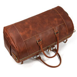 Travel Bags Men's Leather Overnight Bag - Brown - 1 / Design 1 / (58cm) Bag - Large - Genuine Leather - image 39
