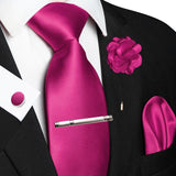 Funki Buys | Neckties | Men's 5 Pcs Luxury Ridged Silk Tie Sets