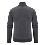 Men's Casual Stand Up Collar Cardigans - Dark Grey - 1 / 8938 / Cardigan Sweater - XXXL - Polyester - image 32