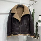 Men's Faux Leather Fleece Bomber Jacket - Black - Men's Jacket - 6XL - Genuine Leather - image 5
