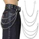 Men's Women's Trouser Key Chains - Silver - 1 / Style A / Key Wallet Chain - Medium - Alloy - image 7