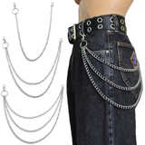 Men's Women's Trouser Key Chains - Silver - 1 / Style A / Key Wallet Chain - Medium - Alloy - image 3